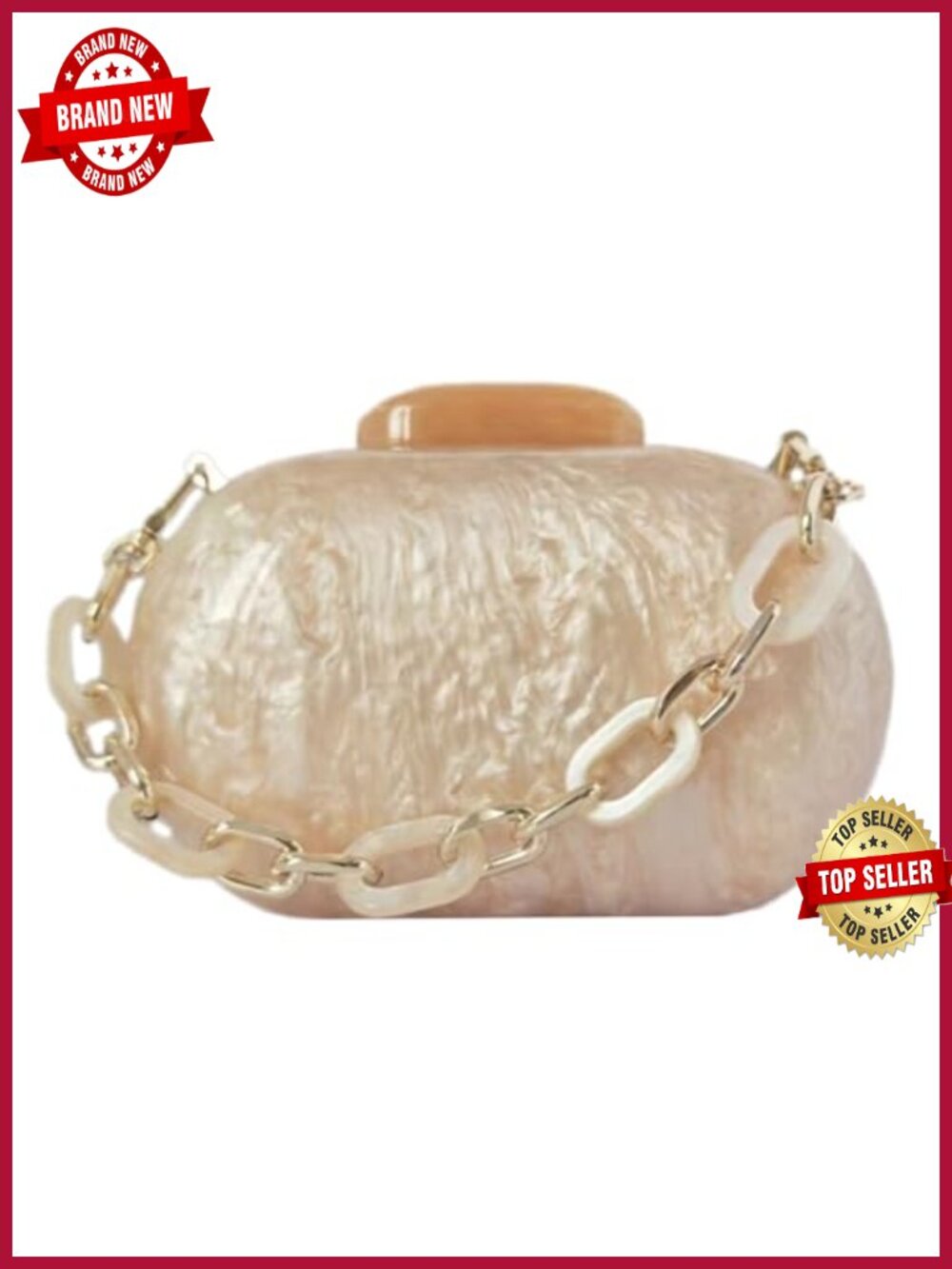 Acrylic Bubble Bag Clutch Evening Purse with Chain Shoulder Bag